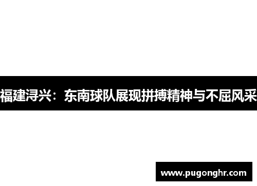 福建浔兴：东南球队展现拼搏精神与不屈风采